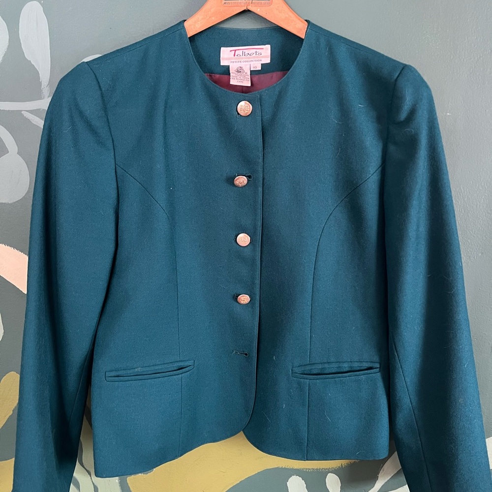 Teal Wool Blazer